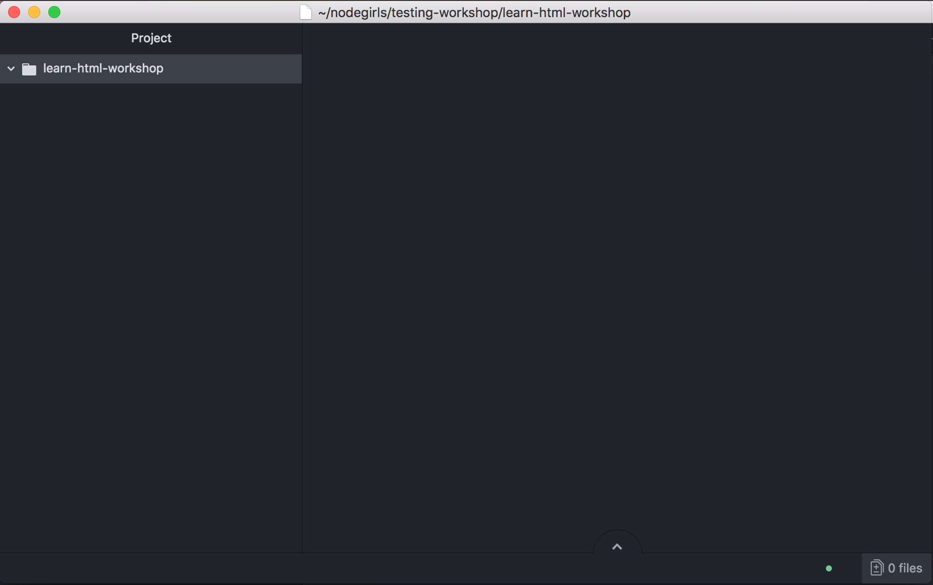 Creating a project in Atom